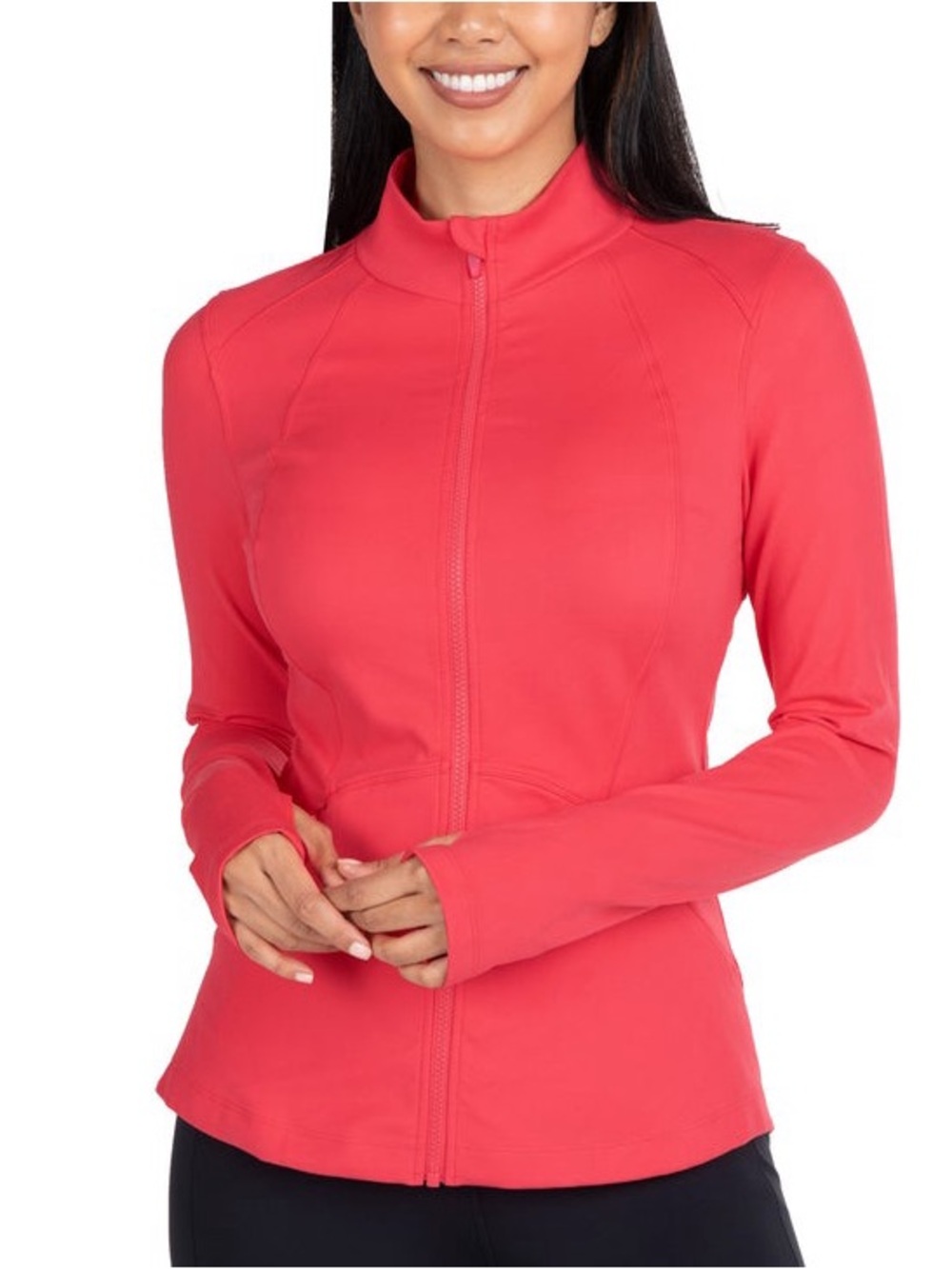 Spyder Yoga Jacket with Thumb Holes - Medium - Bright Coral